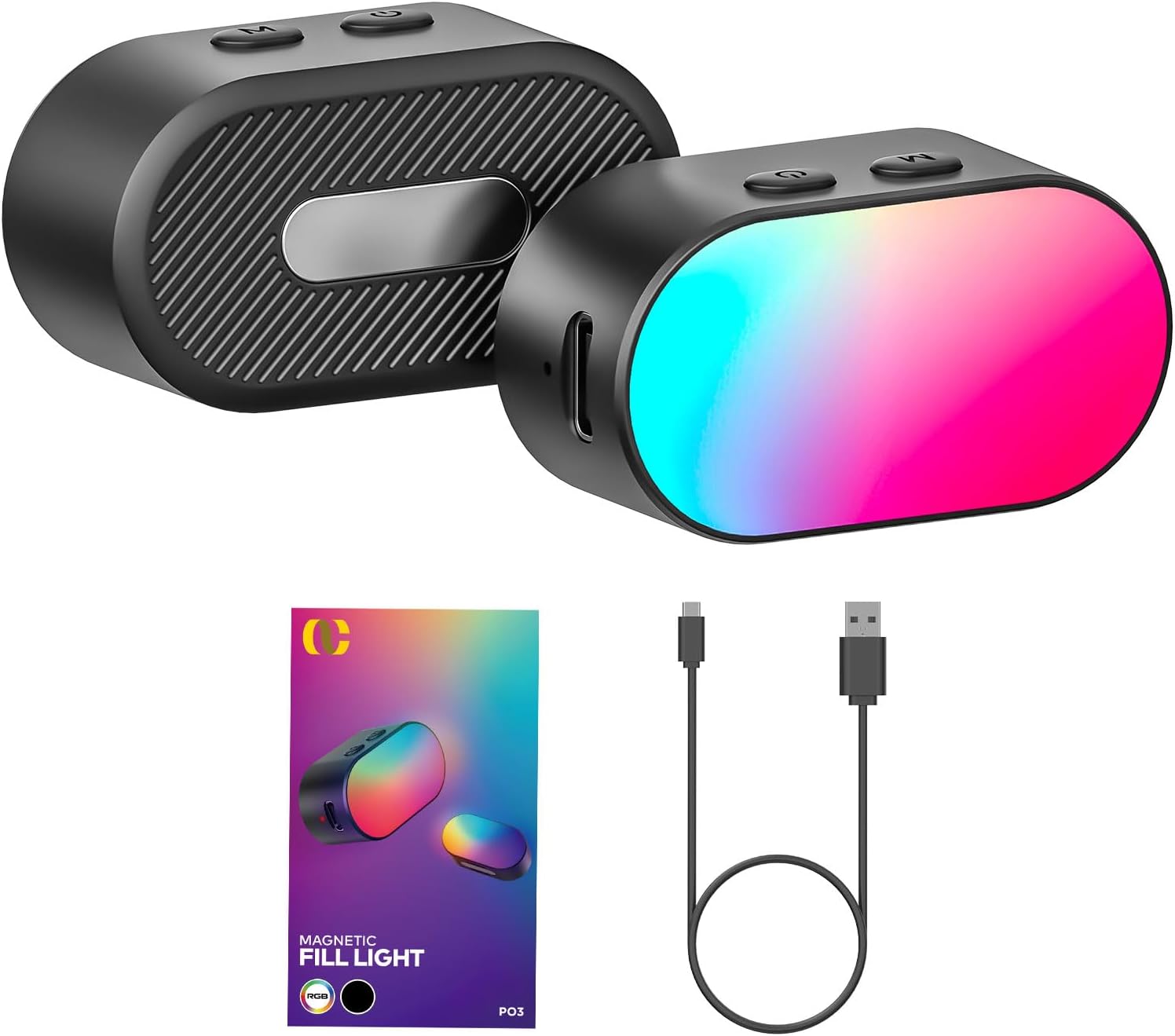 Photography Lighting Video - AOCHUAN Mini RGB Luz de relleno