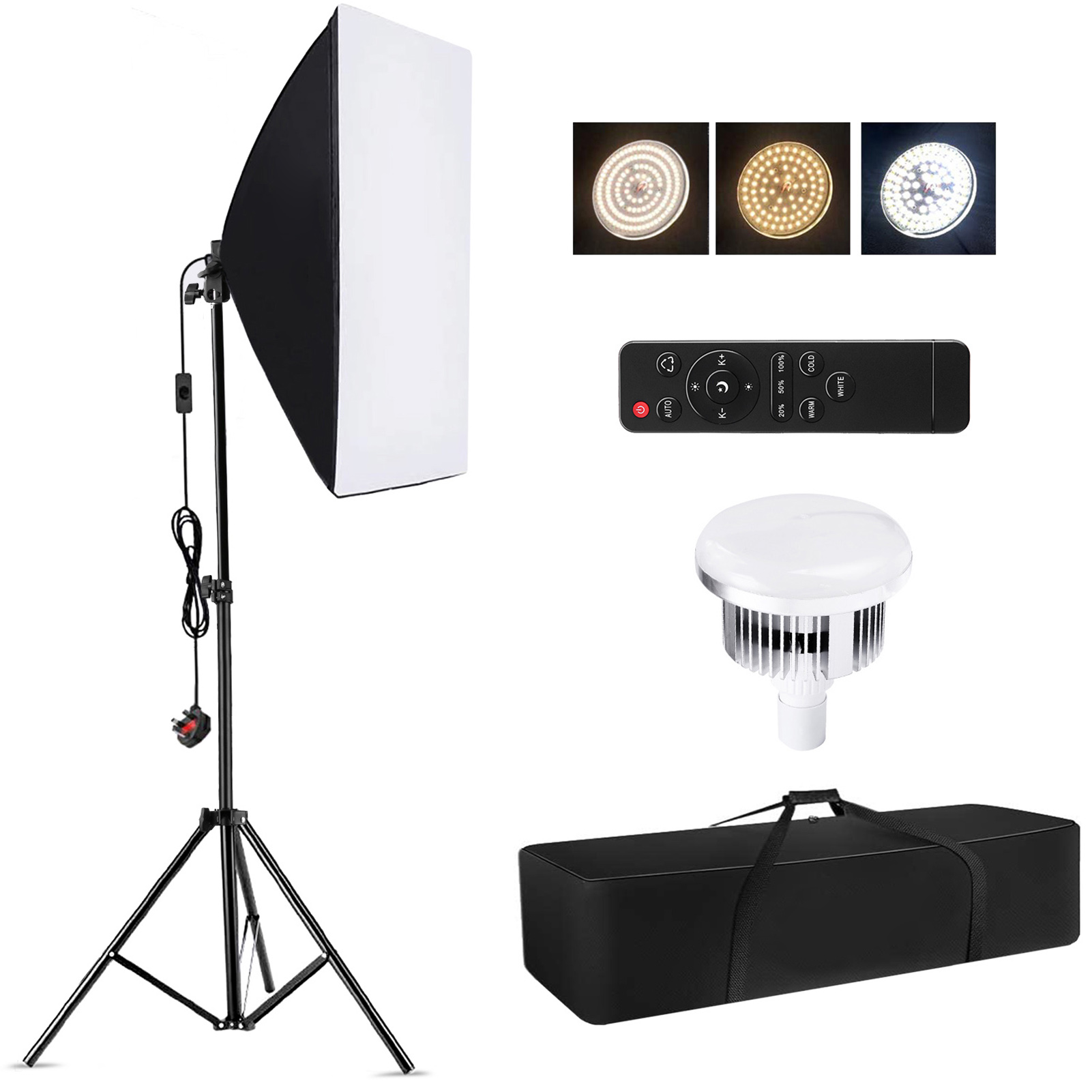 Photography Lighting Softbox - Kit de Iluminación para Fotografía de