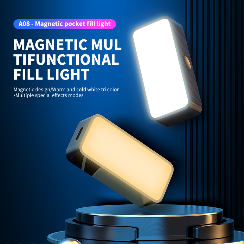 Photography Lighting Effects - Mini luz de relleno portátil magnética
