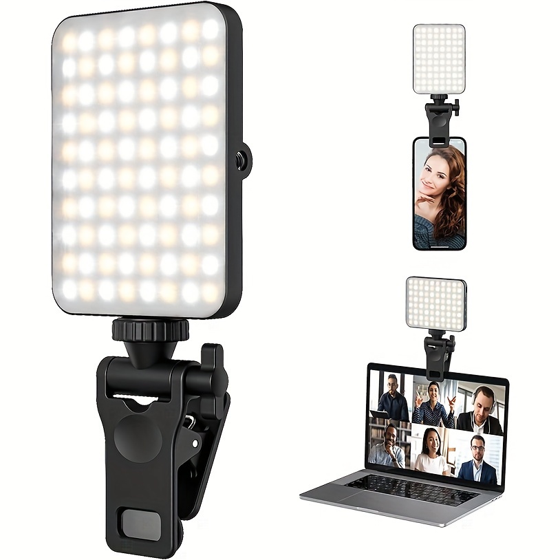 Photography Lighting Video - Luz LED magnética recargable para Selfie,
