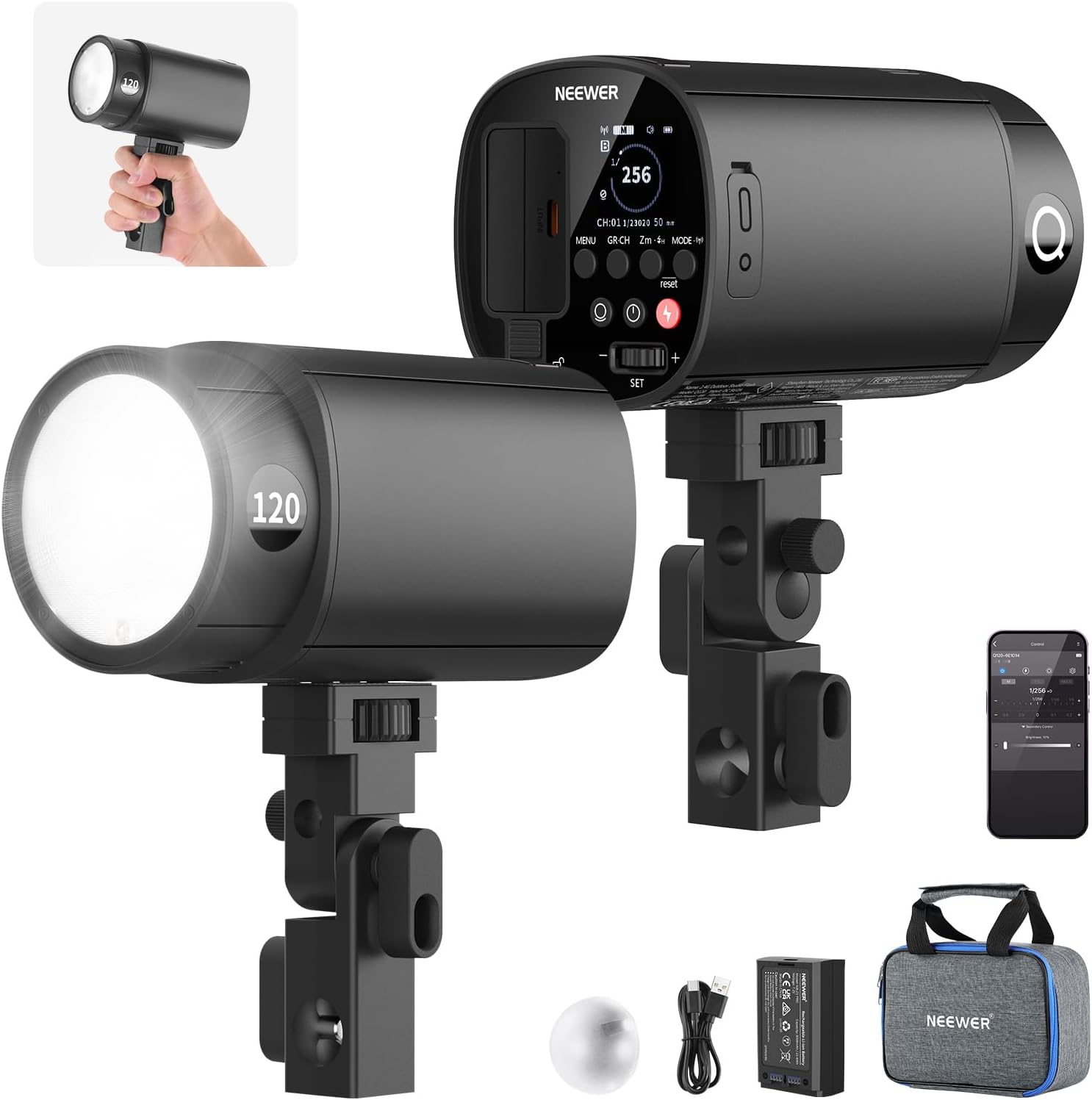 Portable Strobe Monolight - Flash Estroboscópico para Exteriores NEEWER de