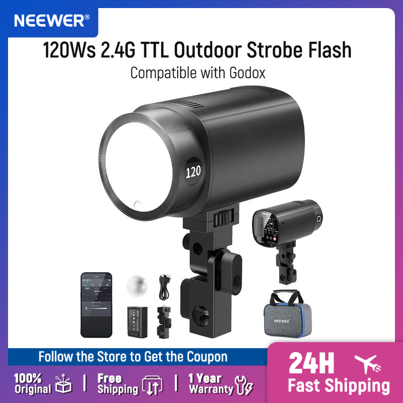 Portable Strobe Monolight - Flash Estroboscópico para Exteriores NEEWER Q120