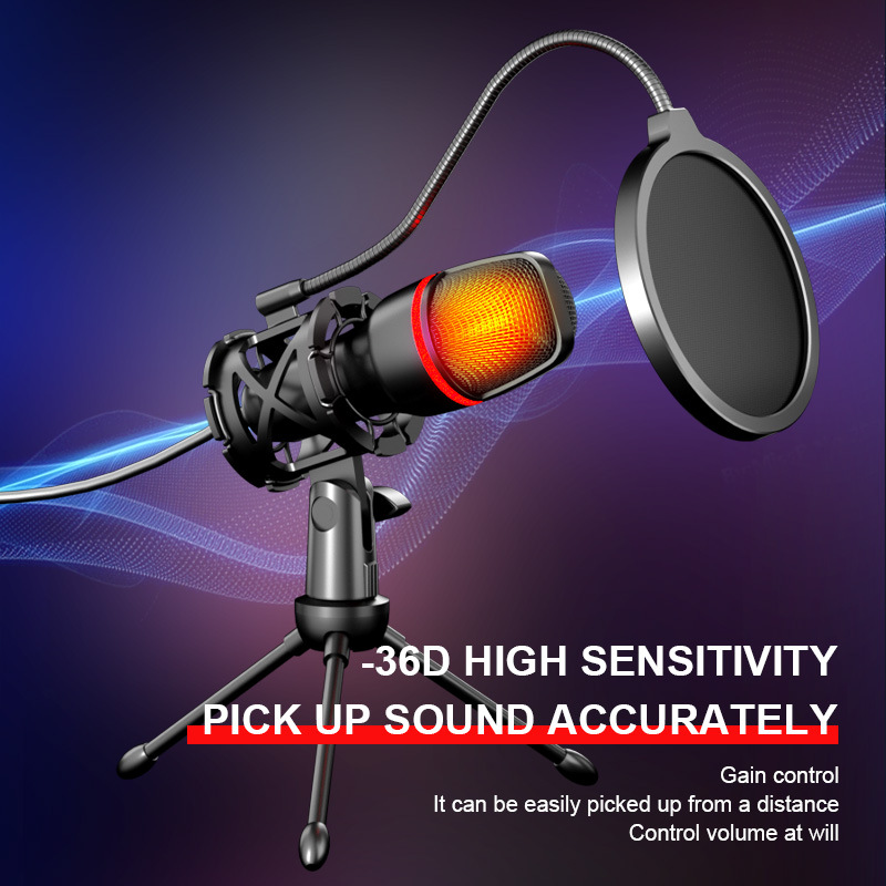 Photography Lighting Effects - Kit de Micrófono Condensador Cardioide USB