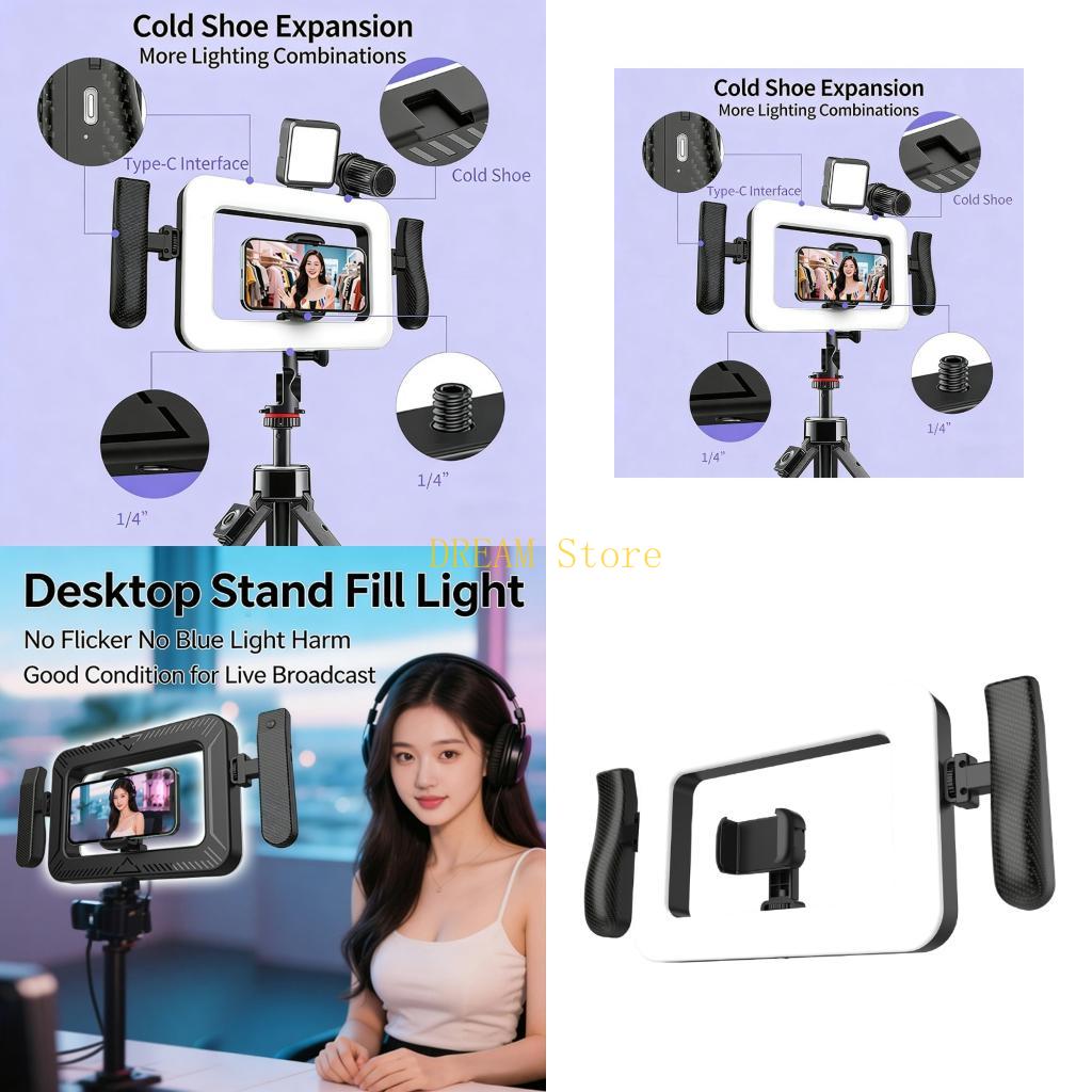Photography Lighting Ring - Brillo ajustable luz portátil luz 360