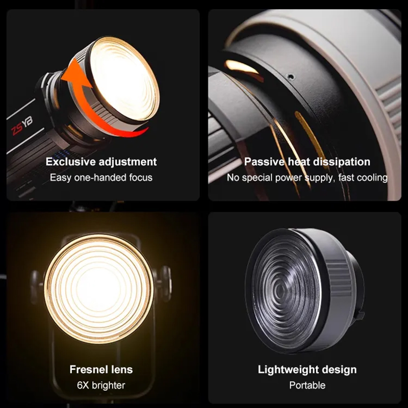 Lente Fresnel con Enfoque Ajus - Photography Lighting Reflector reseña y precio