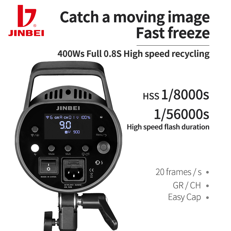 JINBEI MSN 400PRO 400WS GN66 1 - Good Lighting In Photography reseña y precio