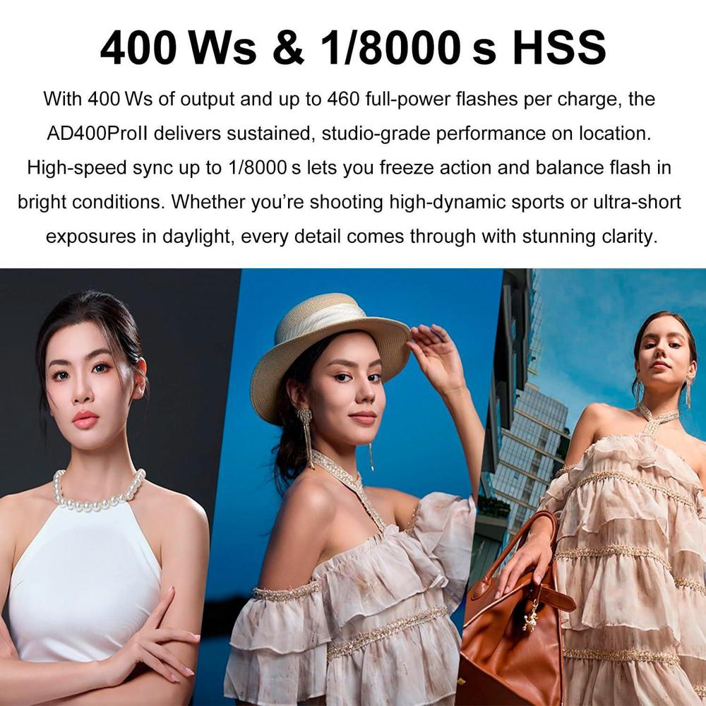 Godox AD400 Pro II AD400Pro II - Portable Strobe Monolight reseña y precio