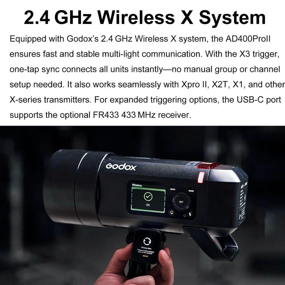 Godox AD400 Pro II AD400Pro II - Portable Strobe Monolight reseña y precio