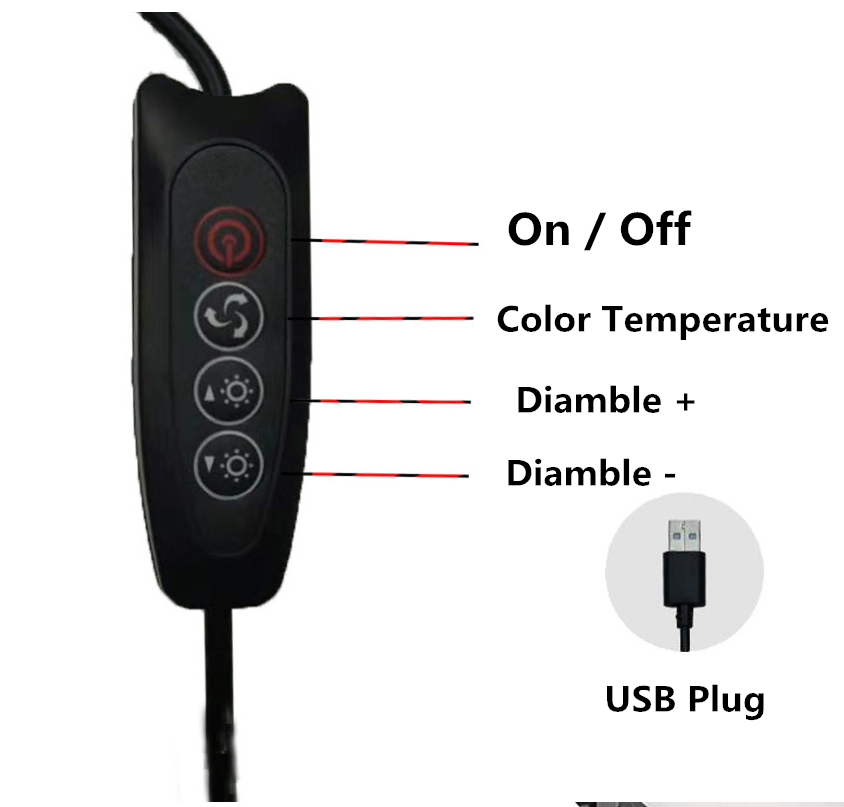 Anillo de luz LED para selfies - Photography Lighting Effects reseña y precio