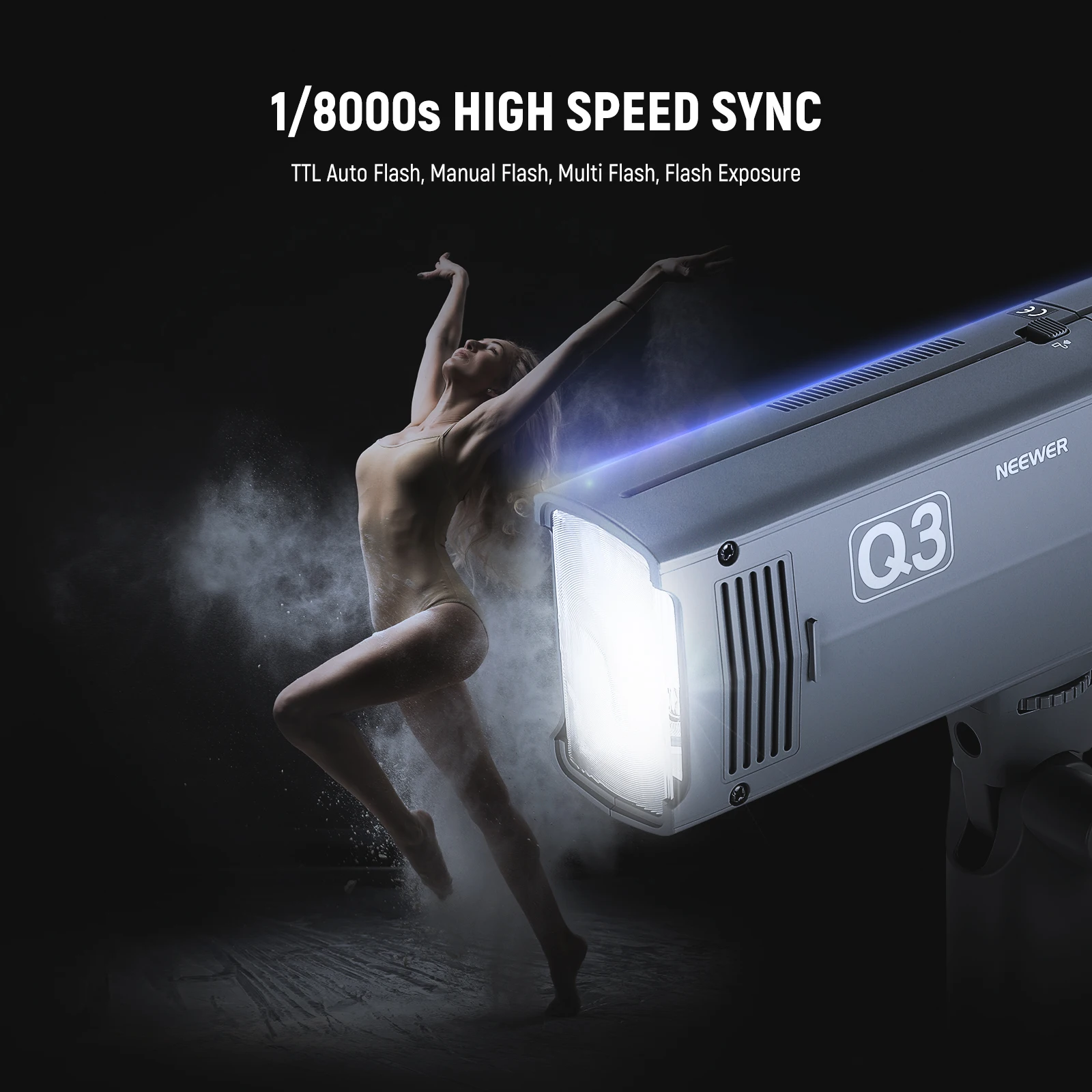 NEEWER Q3 200Ws 2.4G TTL Flash - Portable Strobe Monolight reseña y precio