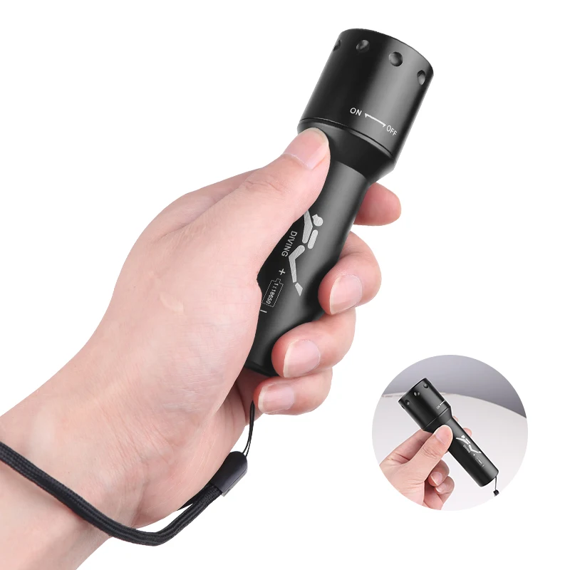 Nueva Linterna de Buceo LED T6 - Photography And Lighting reseña y precio