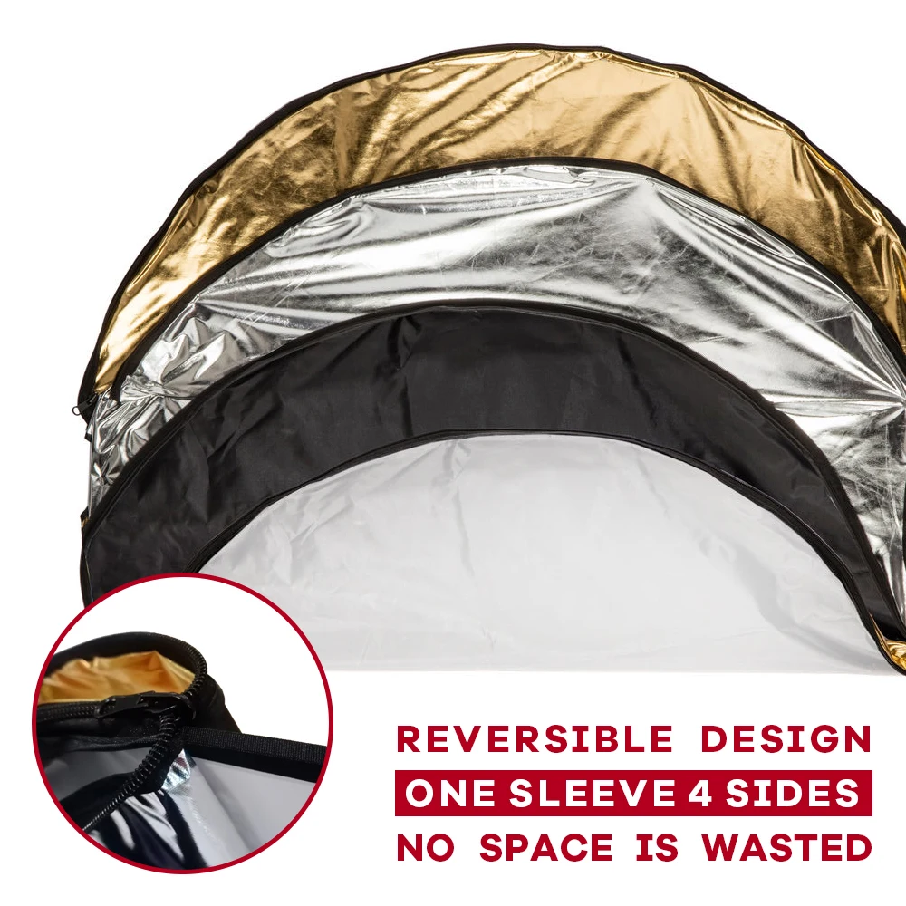 60/80/110cm 5 en 1 disco refle - Photography Lighting Reflector reseña y precio