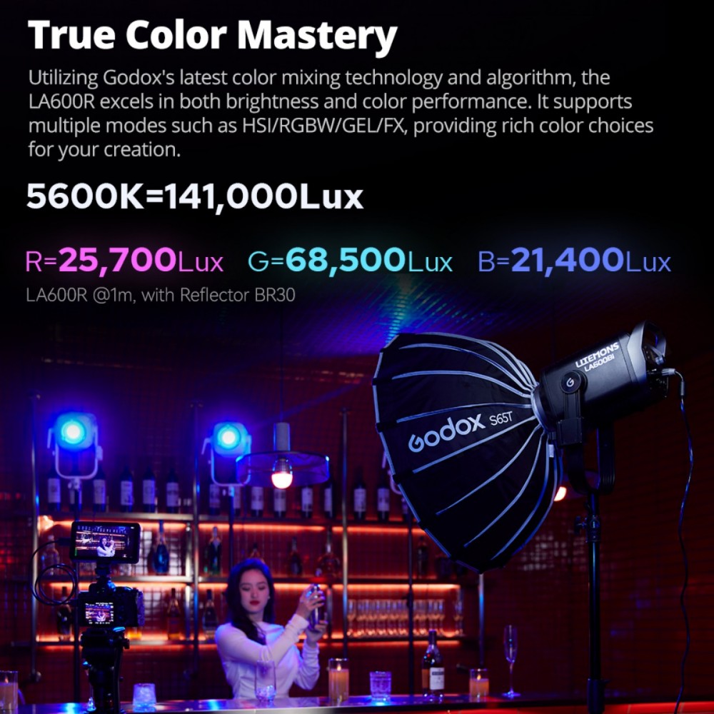 Luz LED Godox LITEMONS LA600Bi - Photography Lighting Wireless reseña y precio