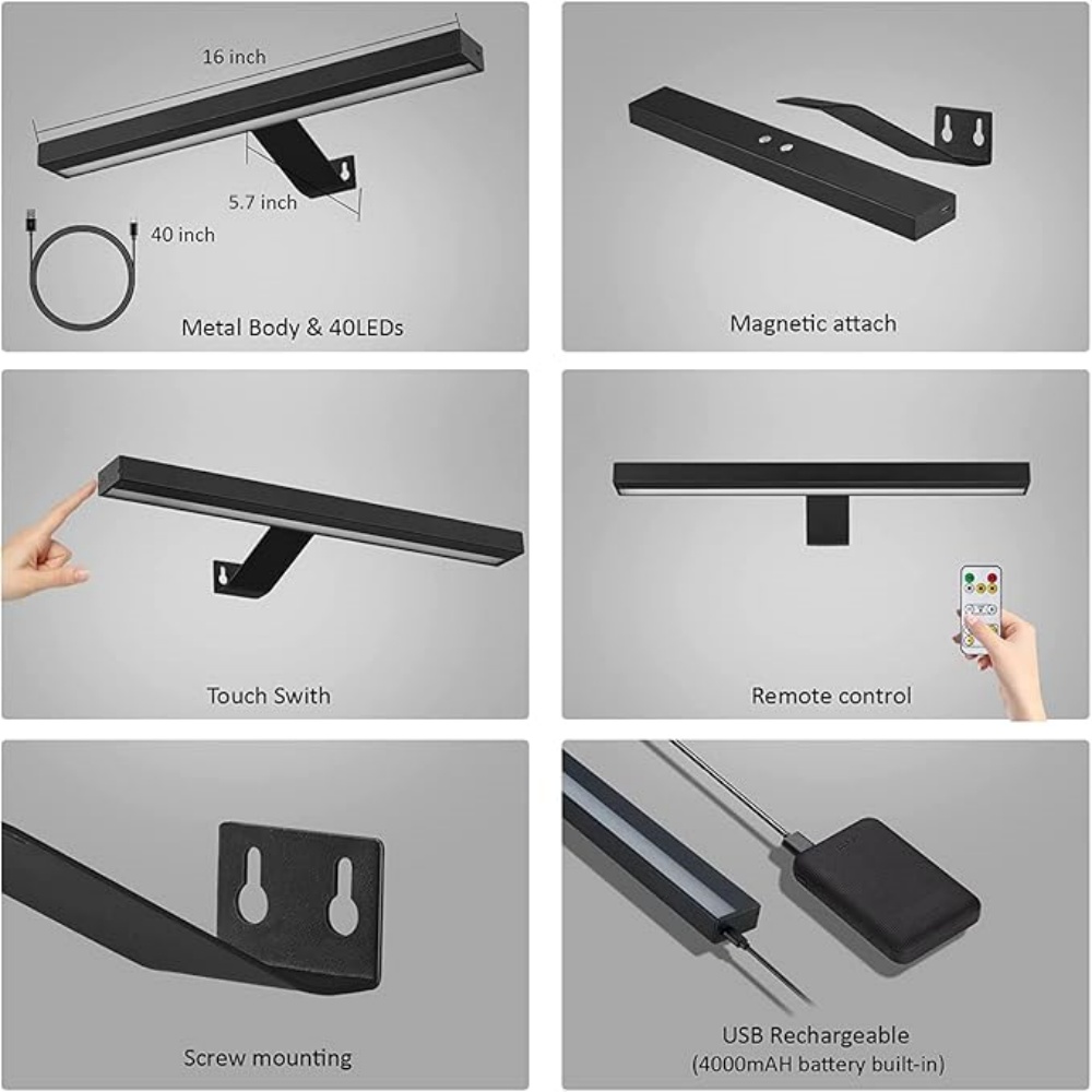 Lámpara de Pared LED Recargabl - Photography Lighting Wireless reseña y precio